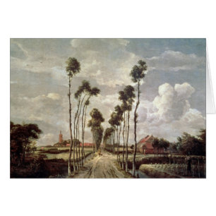 Cartão A avenida em Middelharnis, 1689