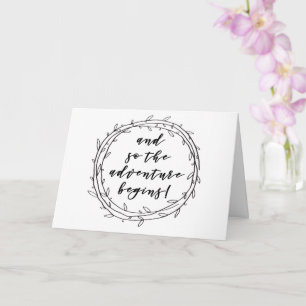 Cartão A aventura começa - Parabéns - Nova Casa