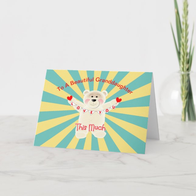 Cartão A Avó Te Ama Um Belo Urso Teddy (Frente)