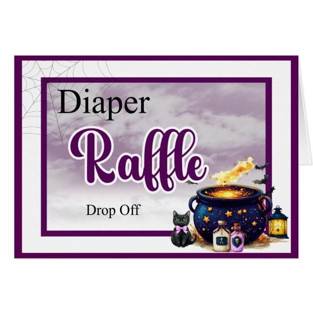 Cartão A Baby Brewing_ Diaper Raffle Drop off (Frente horizontal)