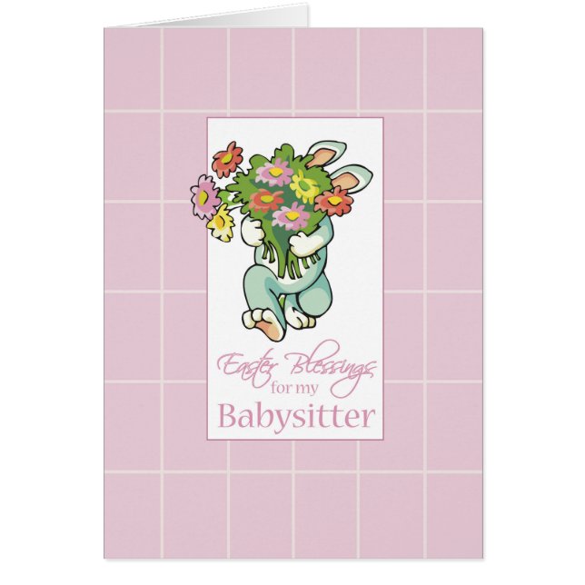 Cartão À Babysitter Buquê de bençãos Páscoas (Frente)