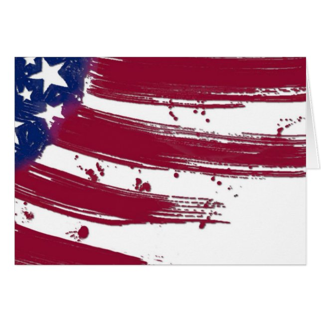 Cartão A bandeira americana (Frente horizontal)