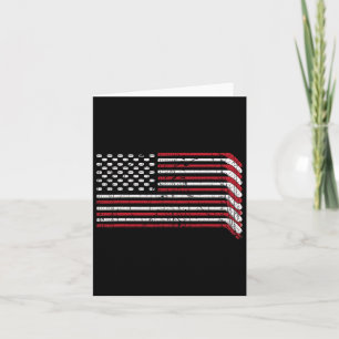 Cartão A Bandeira Americana De Hockey Fixa Orgulho Americ