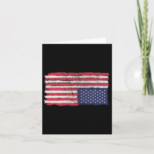 Cartão A bandeira americana se afunda de cabeça para baix