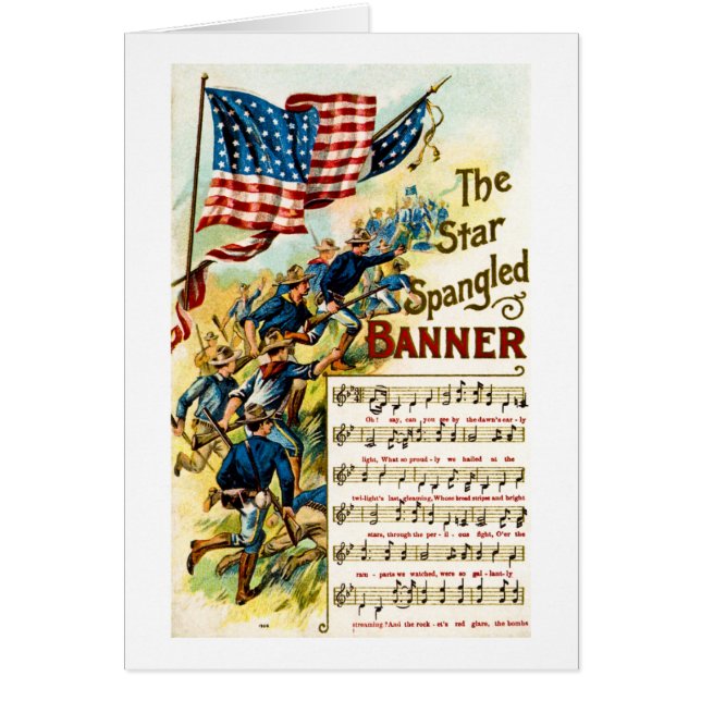 Cartão A bandeira star spangled 1908 (Frente)