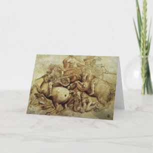 Cartão A Batalha de Anghiari de Leonardo da Vinci