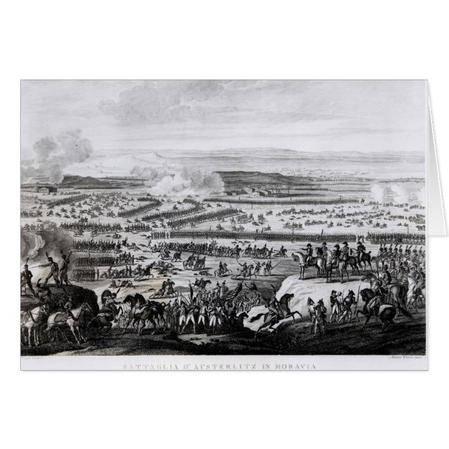 Cartão A batalha de Austerlitz em Moravia (Frente Horizontal)