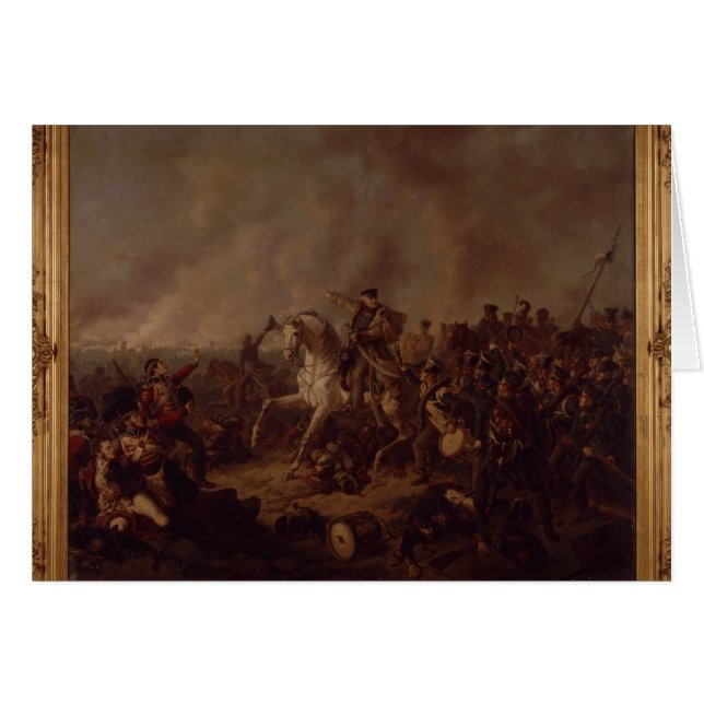 Cartão A batalha de Waterloo (Frente Horizontal)