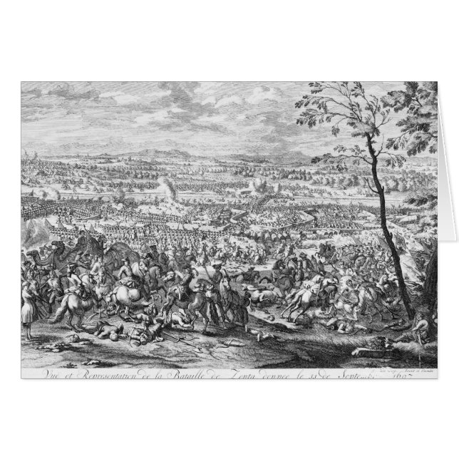 Cartão A batalha de Zenta, 1697 (Frente Horizontal)