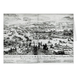 Cartão A batalha do Boyne, c.1690