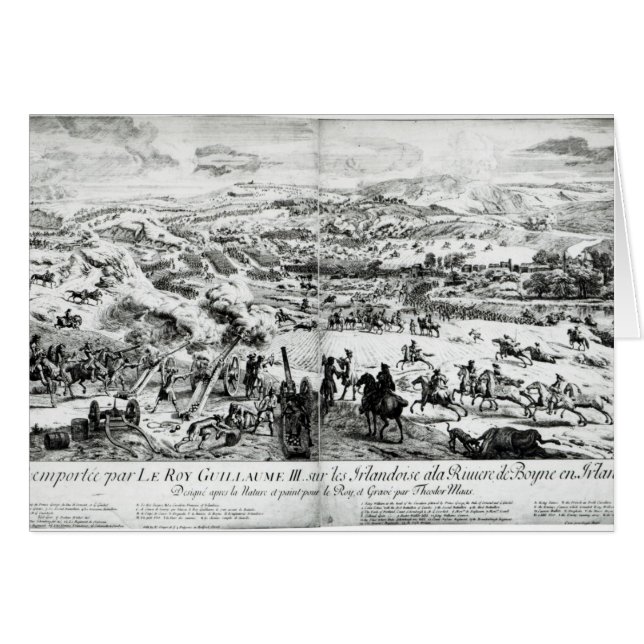 Cartão A batalha do Boyne, c.1690 (Frente Horizontal)