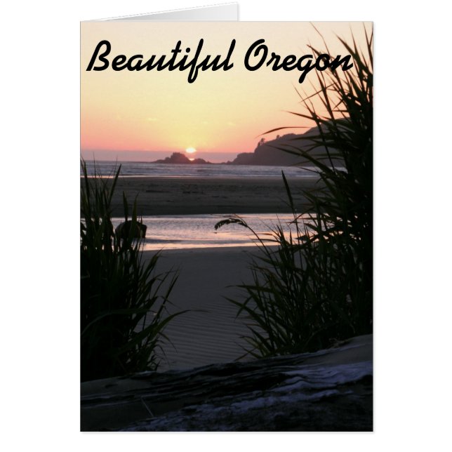 Cartão A Bela Costa do Oregon (Frente)