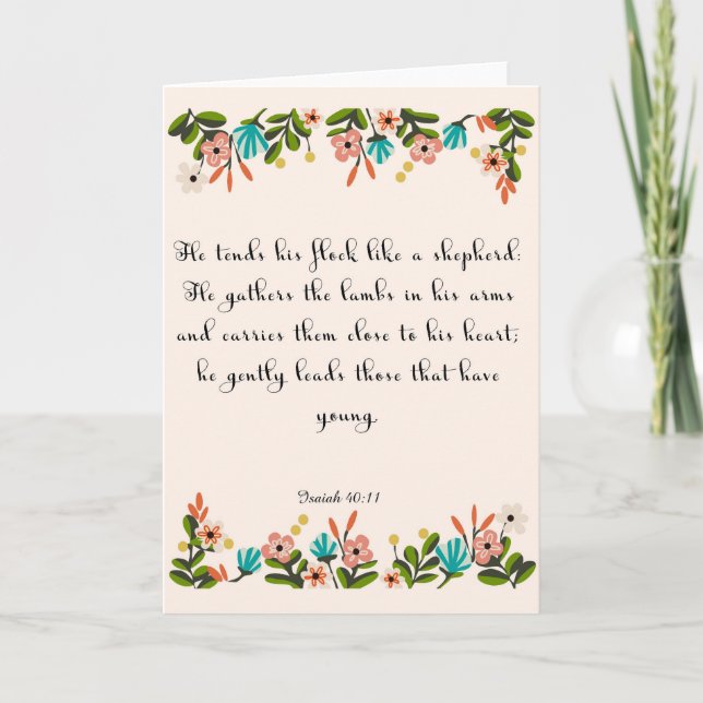 Cartão A bíblia encorajadora Verses a arte - 40:11 de (Frente)