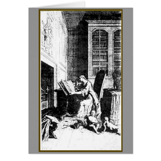 Cartão A Biblioteca da senhora (Frente)