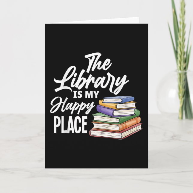 CARTÃO A BIBLIOTECA É O MEU LUGAR FELIZ (Frente)