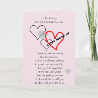 Cartão A Birthday card for partners and loved ones