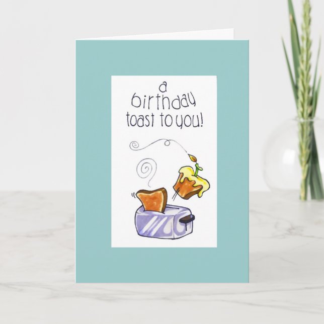 Cartão "a birthday toast to you" (Frente)