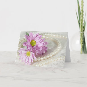 Cartão A blank note card with daisies