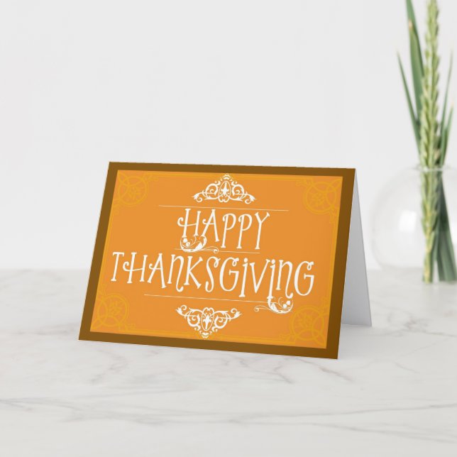 Cartão A Blessed Thanksgiving Day Greeting Card (Frente)