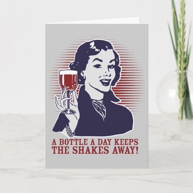 Cartão A Bottle A Day Personalizable Card (Frente)
