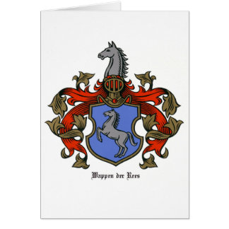 Cartão A brasão de Rees