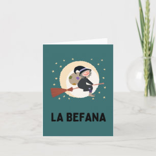 Cartão A Bruxa de Natal Italiana La Befana (Epifania)