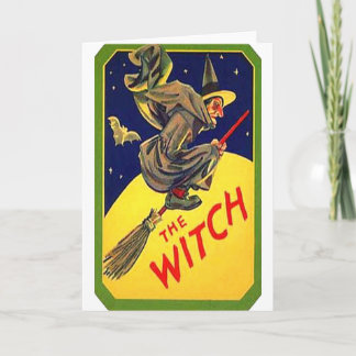 Cartão A Bruxa Vintage Halloween