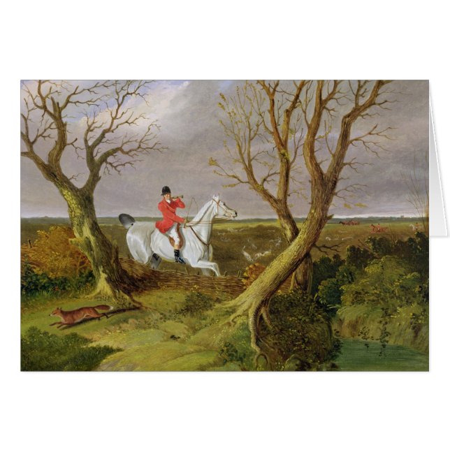 Cartão A caça do Suffolk - partida (óleo em canvas) (Frente Horizontal)