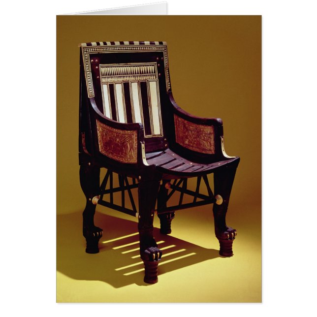 Cartão A cadeira da criança, do túmulo de Tutankhamun (Frente)