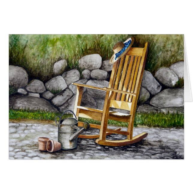 Cartão A cadeira de balanço (Frente Horizontal)