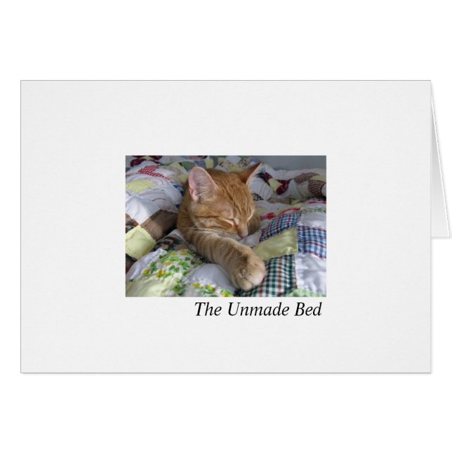 Cartão A Cama Não Feita (Frente Horizontal)