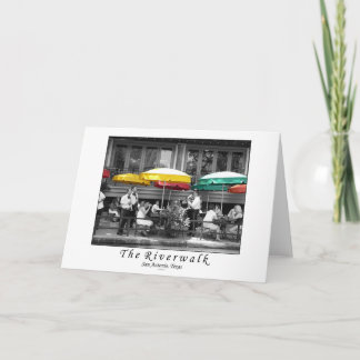 Cartão A caminhada Riverwalk em San Antonio, Texas