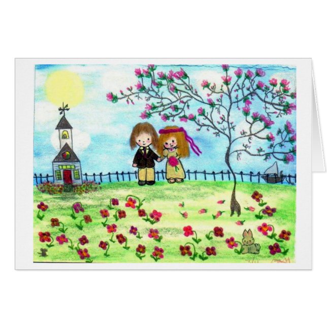 Cartão "A Caminho Deles..." (Frente Horizontal)