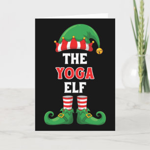 Cartão A Camisa Elfo de Yoga Engraçado Natal Para Yogi Na
