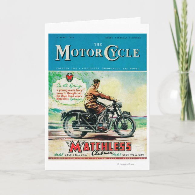 Cartão A capa de revista do ciclo de motor (Frente)