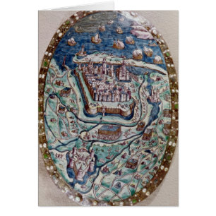 Cartão A captação de Calais pelo francês em 1558