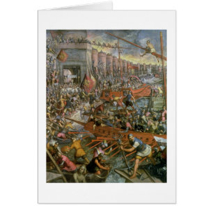 Cartão A captação de Constantinople em 1204 (óleo no c