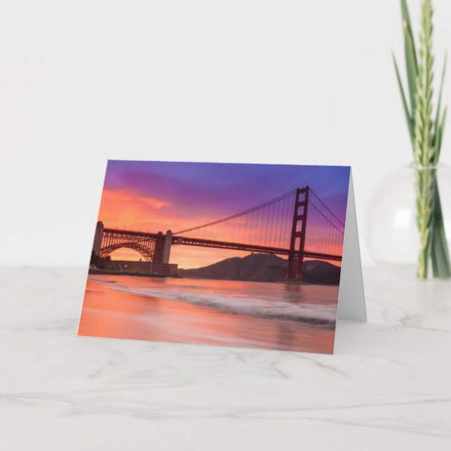 Cartão A capture of San Francisco's Golden Gate Bridge (Frente)