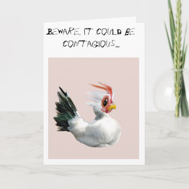 Cartão A Card for Obsessed Chicken Friends (Frente)