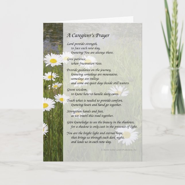 Cartão A Caregiver's Prayer - Greeting Card (Frente)