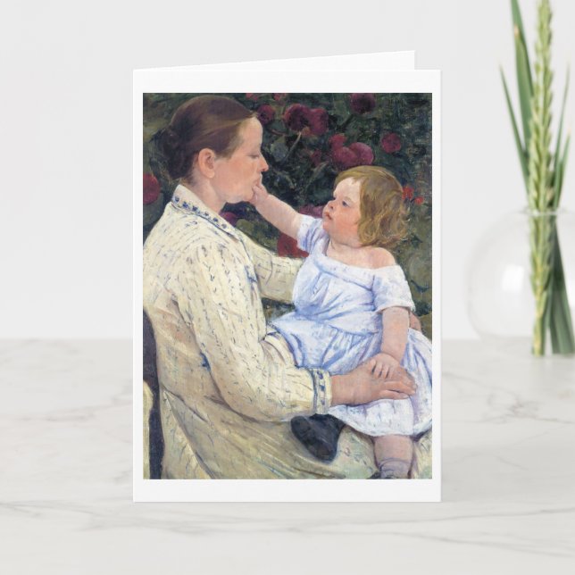 Cartão A Carícia da Criança, Mary Cassatt (Frente)