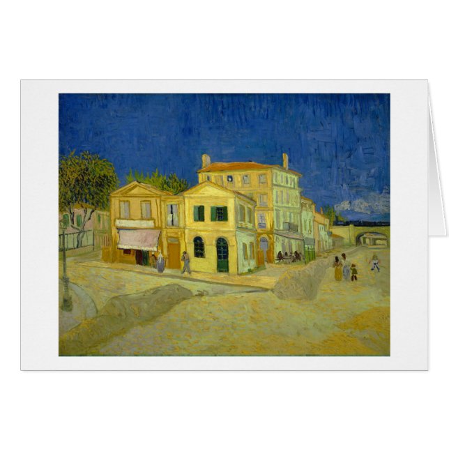 Cartão A Casa Amarela (F464) Van Gogh Belas Artes (Frente horizontal)