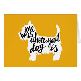 Cartão A casa é o lugar onde seu cão está