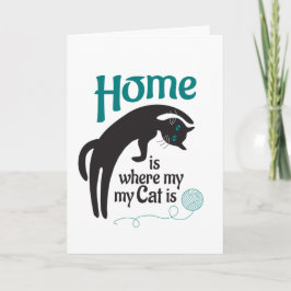 Cartão A casa é onde meu gato está