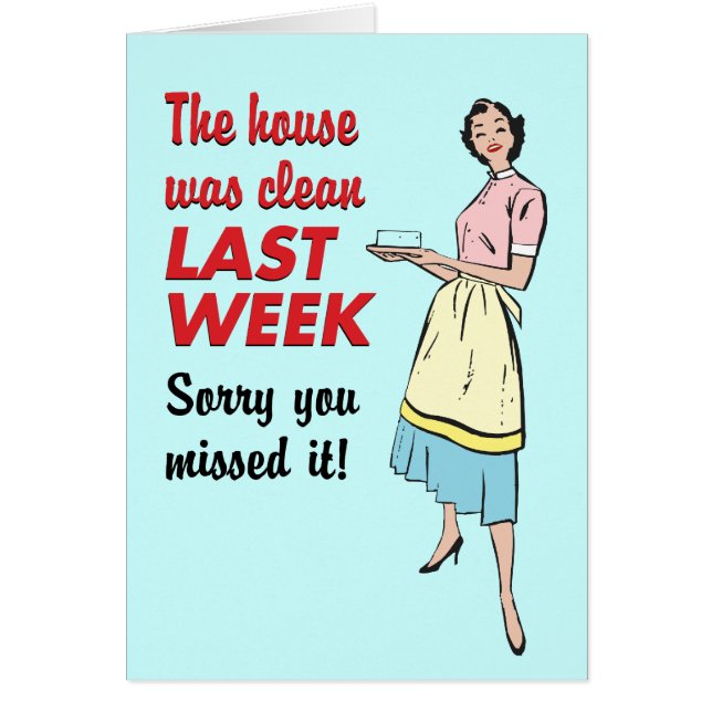 Cartão A Casa Estava Limpa (Frente)