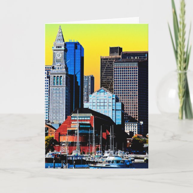 Cartão A Casa Personalizada Boston USA Poster (Frente)