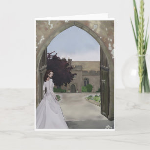 Cartão A castle wedding greeting card.