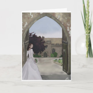 Cartão A castle wedding greeting card.