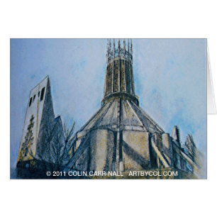 Cartão A catedral católica Liverpool Colin Carr-Nall
