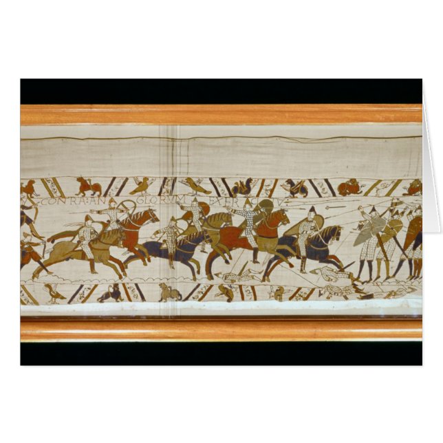 Cartão A cavalaria normanda ataca o inglês (Frente Horizontal)